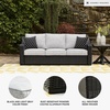 image:imageSignature Design by Ashley 3Seat Outdoor Patio Couch Handwoven WickerBlack