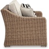 image:imageSignature Design by Ashley 3Seat Outdoor Patio Couch Handwoven WickerBlack