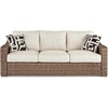 image:imageSignature Design by Ashley 3Seat Outdoor Patio Couch Handwoven WickerBrown