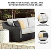 image:imageSignature Design by Ashley 3Seat Outdoor Patio Couch Handwoven WickerBrown