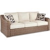image:imageSignature Design by Ashley 3Seat Outdoor Patio Couch Handwoven WickerBrown