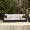 image:imageSignature Design by Ashley 3Seat Outdoor Patio Couch Handwoven WickerBrown