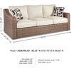 image:imageSignature Design by Ashley 3Seat Outdoor Patio Couch Handwoven WickerBrown