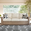 image:imageSignature Design by Ashley 3Seat Outdoor Patio Couch Handwoven WickerBrown