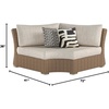 image:imageSignature Design by Ashley 3Seat Outdoor Patio Couch Handwoven WickerBrown