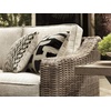 image:imageSignature Design by Ashley 3Seat Outdoor Patio Couch Handwoven WickerBrown