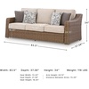 image:imageSignature Design by Ashley 3Seat Outdoor Patio Couch Handwoven WickerLight Brown