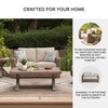 image:imageSignature Design by Ashley 3Seat Outdoor Patio Couch Handwoven WickerLight Brown