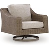 image:imageSignature Design by Ashley 3Seat Outdoor Patio Couch Handwoven WickerLight Brown