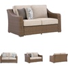 image:imageSignature Design by Ashley 3Seat Outdoor Patio Couch Handwoven WickerLight Brown