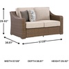 image:imageSignature Design by Ashley 3Seat Outdoor Patio Couch Handwoven WickerLight Brown