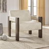 image:imageSignature Design by Ashley Adlanlock Modern Faux Leather Accent ChairBeige  Dark Brown