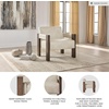 image:imageSignature Design by Ashley Adlanlock Modern Faux Leather Accent ChairBeige  Dark Brown