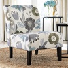 image:imageSignature Design by Ashley Armless Accent Chair Ivory amp Blue FloralWhite Floral
