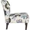image:imageSignature Design by Ashley Armless Accent Chair Ivory amp Blue FloralWhite Floral