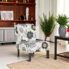 image:imageSignature Design by Ashley Armless Accent Chair Ivory amp Blue FloralWhite Floral