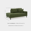 image:imageSignature Design by Ashley Bixler MidCentury Modern Tufted Rightarm Facing Corner Chaise Lounge GreenGreen