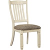 image:imageSignature Design by Ashley Bolanburg Modern Farmhouse Upholstered Dining Chair 2 Count Brown Bolanburg 20 Upholstered Dining Room Chair Set of 2 Antique WhiteTan Solid Back