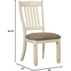 image:imageSignature Design by Ashley Bolanburg Modern Farmhouse Upholstered Dining Chair 2 Count Brown Bolanburg 20 Upholstered Dining Room Chair Set of 2 Antique WhiteTan Solid Back