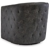 image:imageSignature Design by Ashley Brentlow Swivel Barrel Accent Chair GraniteDistressed Black