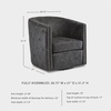 image:imageSignature Design by Ashley Brentlow Swivel Barrel Accent Chair GraniteDistressed Black