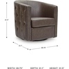 image:imageSignature Design by Ashley Brentlow Swivel Barrel Accent Chair GraniteGranite