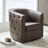 image:imageSignature Design by Ashley Brentlow Swivel Barrel Accent Chair GraniteGranite