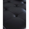 image:imageSignature Design by Ashley Bryceview Modern Tufted Chaise Lounge No Assembly Required Combination of Leather and Faux Leather Indoor Relaxation Black 42 WLoveseat