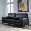 image:imageSignature Design by Ashley Bryceview Modern Tufted Chaise Lounge No Assembly Required Combination of Leather and Faux Leather Indoor Relaxation Black 42 WSofa