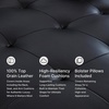 image:imageSignature Design by Ashley Bryceview Modern Tufted Chaise Lounge No Assembly Required Combination of Leather and Faux Leather Indoor Relaxation Black 42 WModern