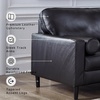 image:imageSignature Design by Ashley Bryceview Modern Tufted Chaise Lounge No Assembly Required Combination of Leather and Faux Leather Indoor Relaxation Black 42 WSofa