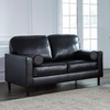 image:imageSignature Design by Ashley Bryceview Modern Tufted Chaise Lounge No Assembly Required Combination of Leather and Faux Leather Indoor Relaxation Black 42 WLoveseat