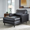 image:imageSignature Design by Ashley Bryceview Modern Tufted Chaise Lounge No Assembly Required Combination of Leather and Faux Leather Indoor Relaxation Black 42 WModern