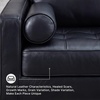 image:imageSignature Design by Ashley Bryceview Modern Tufted Chaise Lounge No Assembly Required Combination of Leather and Faux Leather Indoor Relaxation Black 42 WLoveseat