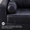 image:imageSignature Design by Ashley Bryceview Modern Tufted Chaise Lounge No Assembly Required Combination of Leather and Faux Leather Indoor Relaxation Black 42 WSofa