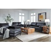 image:imageSignature Design by Ashley Bryceview Modern Tufted Chaise Lounge No Assembly Required Combination of Leather and Faux Leather Indoor Relaxation Black 42 WLoveseat