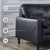 image:imageSignature Design by Ashley Bryceview Modern Tufted Chaise Lounge No Assembly Required Combination of Leather and Faux Leather Indoor Relaxation Black 42 WLoveseat