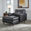 image:imageSignature Design by Ashley Bryceview Modern Tufted Chaise Lounge No Assembly Required Combination of Leather and Faux Leather Indoor Relaxation Black 42 WModern