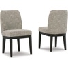 image:imageSignature Design by Ashley Burkhaus Traditional Rectangle Extension Dining Room Table Dark Brown amp Burkhaus Traditional Upholstered Dining Chair Set of 2 Dark Brown