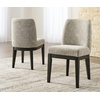 image:imageSignature Design by Ashley Burkhaus Traditional Rectangle Extension Dining Room Table Dark Brown amp Burkhaus Traditional Upholstered Dining Chair Set of 2 Dark Brown