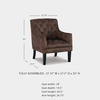 image:imageSignature Design by Ashley Drakelle Traditional Accent Chair with Diamond Button Tufting Attached Cushions Fabric Upholstery 205 Seat Height Dark BrownDark Brown