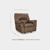 image:imageSignature Design by Ashley Faux Leather Manual Rocker Recliner CaramelCarmel