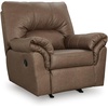 image:imageSignature Design by Ashley Faux Leather Manual Rocker Recliner CaramelCarmel