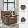 image:imageSignature Design by Ashley Faux Leather Manual Rocker Recliner CaramelCarmel