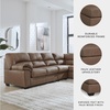 image:imageSignature Design by Ashley Faux Leather Manual Rocker Recliner CaramelCarmel