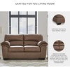 image:imageSignature Design by Ashley Faux Leather Manual Rocker Recliner CaramelCarmel