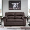 image:imageSignature Design by Ashley Faux Leather Manual Rocker Recliner CaramelUmber