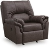 image:imageSignature Design by Ashley Faux Leather Manual Rocker Recliner CaramelUmber