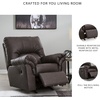 image:imageSignature Design by Ashley Faux Leather Manual Rocker Recliner CaramelUmber