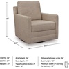 image:imageSignature Design by Ashley Freybourne NextGen Nuvella Casual Stain Resistant Swivel Accent Chair with Reversible Cushions Light GrayLight Brown